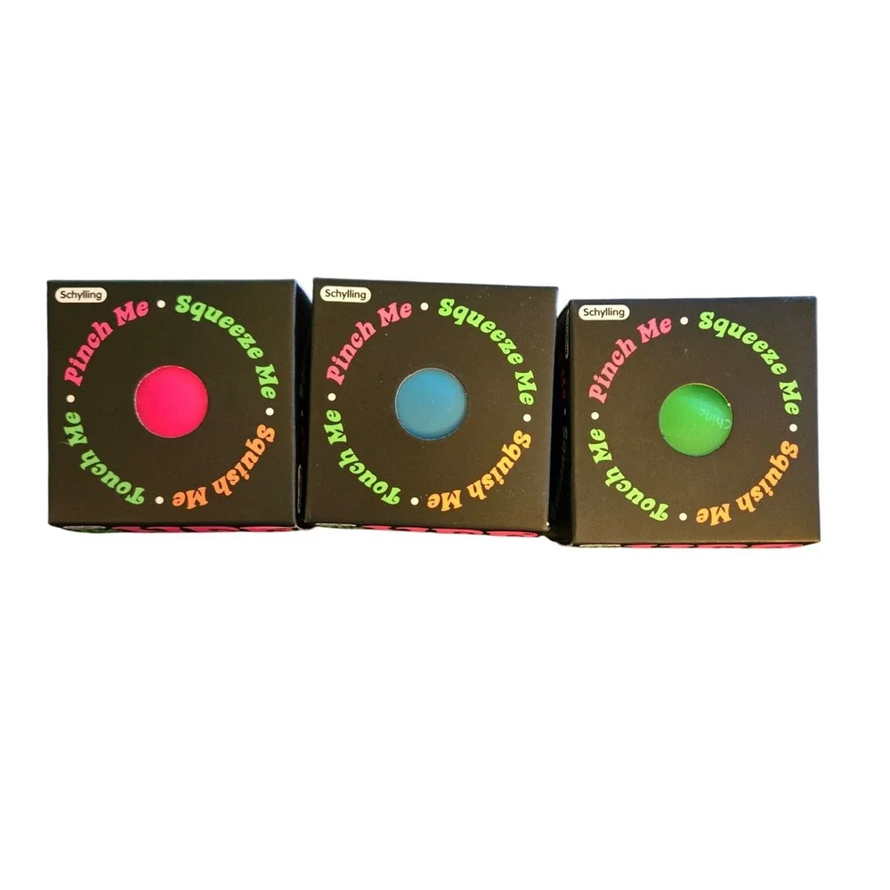 Schylling NeeDoh Groovy Glob OS Pink Blue Green New 3 Pack Fidget Toy